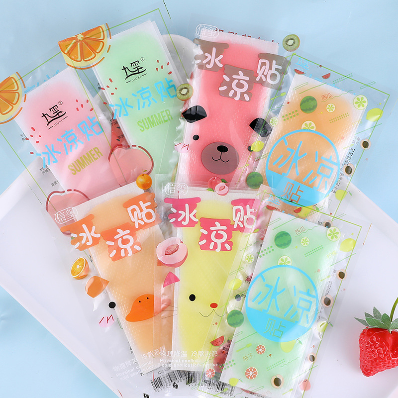夏季清凉水果冰凉贴学生军训避暑防暑散热贴成人降温清凉贴两片装
