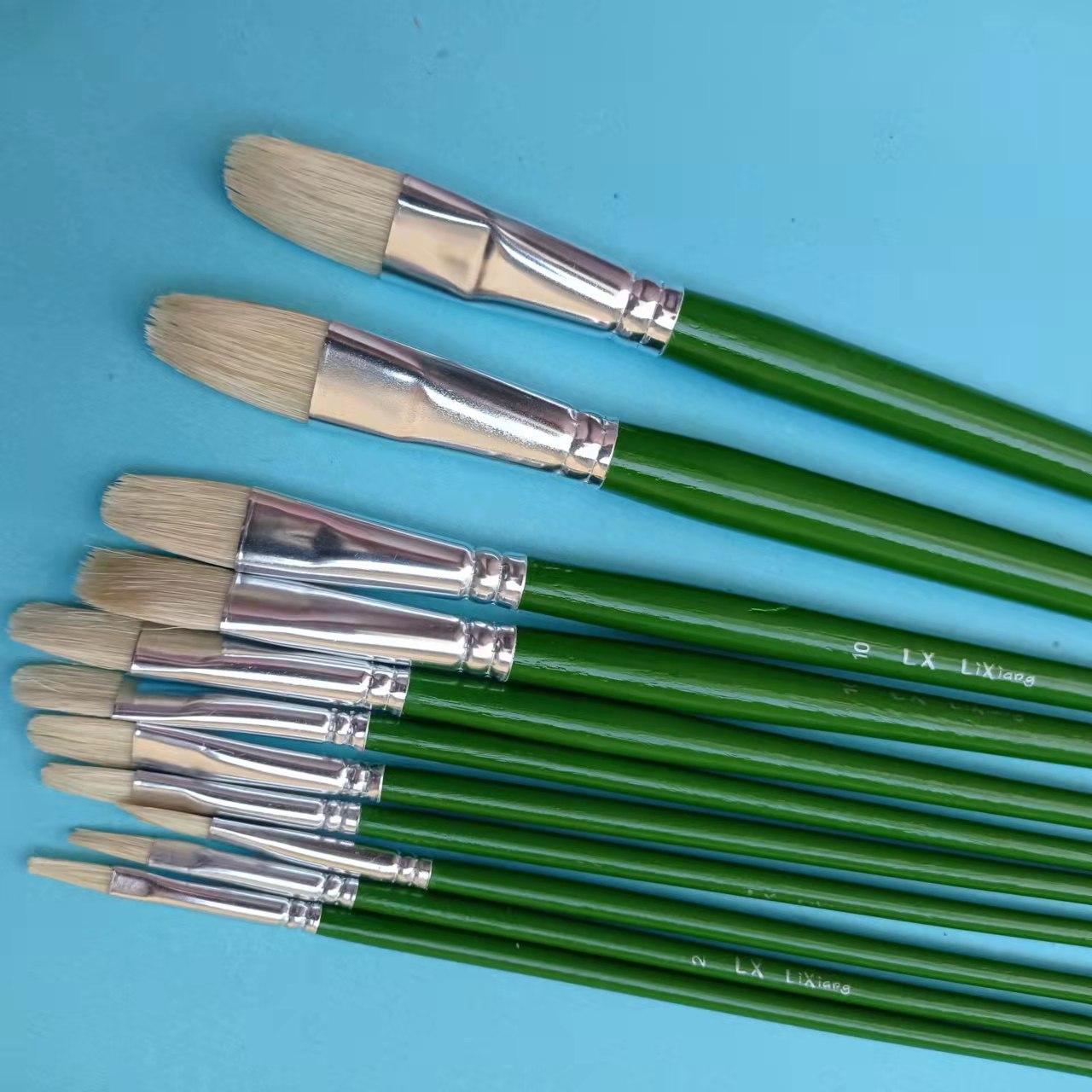 lx515猪鬃水粉笔水彩笔油画笔丙烯笔