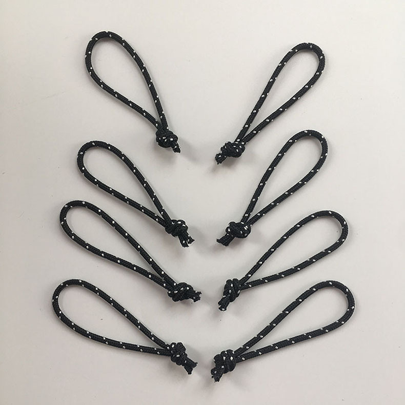 黑白间点绳拉链头拉攀 拉链拉手 户外服饰箱包拉袢拉尾绳拉片