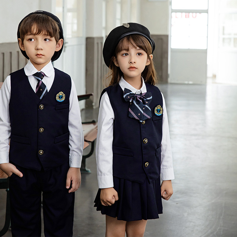 幼儿园园服入园照春秋套装儿童班服西装英伦风小学生校服演出礼服