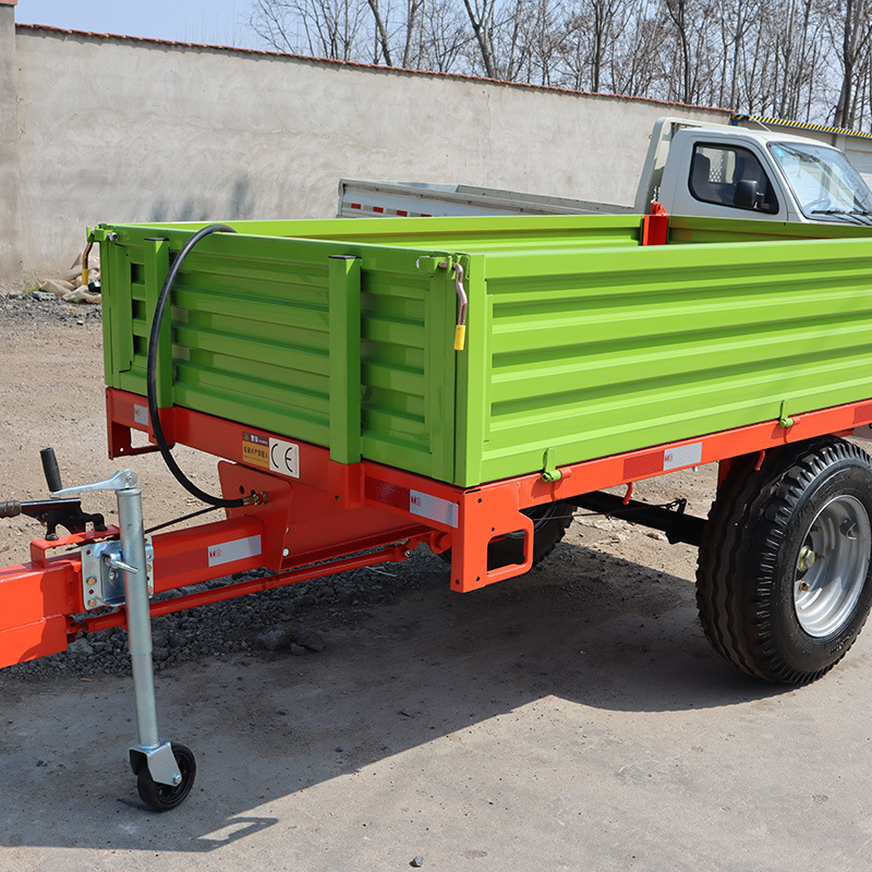 2吨农用自卸后翻四轮拖车 拖拉机车斗挂车 载重货物运输牵引拖车