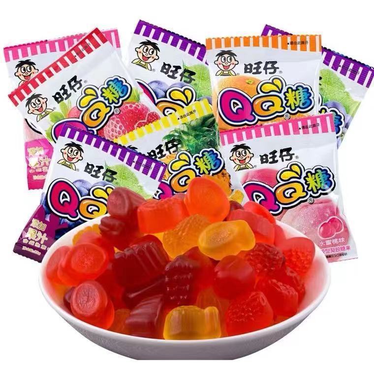 旺仔qq软糖20g多口味儿童qq糖果零食小包装水果味果汁软糖橡皮糖