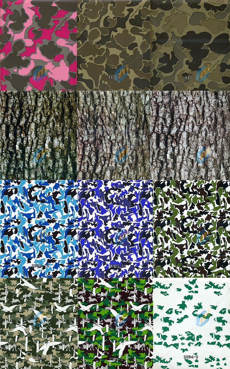 水转印膜/迷彩水披覆膜/水转印枫叶纹/黄色迷彩纹水转印耗材
