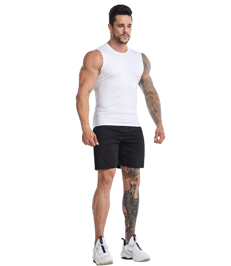 欧美运动背心男式紧身无袖健身服篮球跑步瑜伽速干背心夏肌肉兄弟