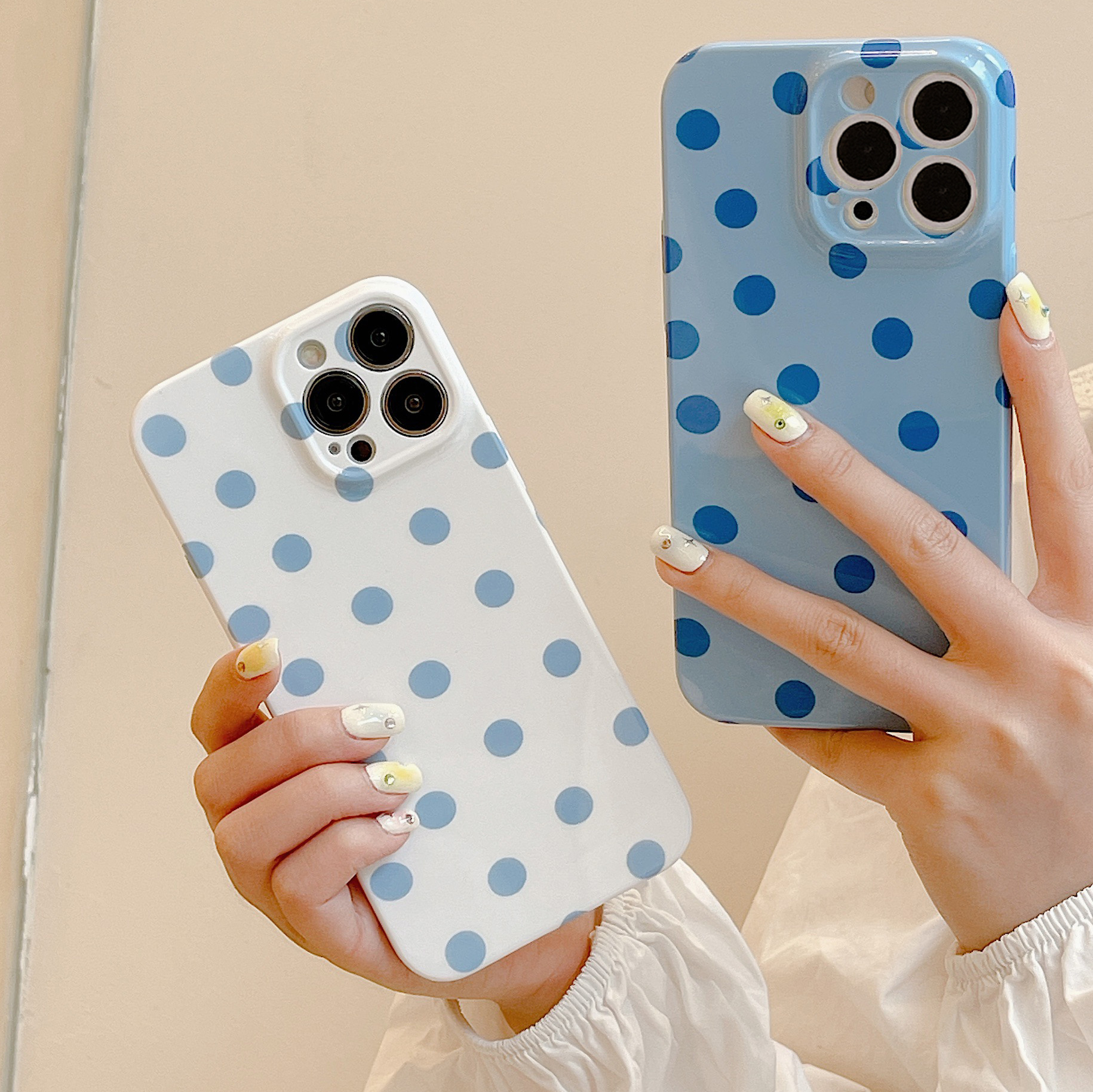 菲林适用opporeno9手机壳reno8/7简约波点a11x/a96时尚a72/a8潮女