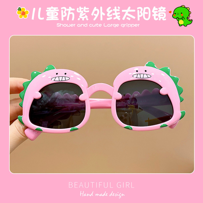 Kids Sunglasses Cute Cartoon Glasses Funny Dinosaur Uv Protection Sunglasses Boys and Girls Eye Protection Sunglasses