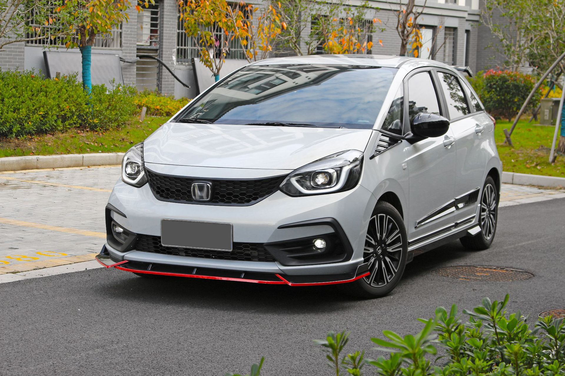 适用第四代21款飞度改装前铲尾翼百叶窗侧裙fit飞度前唇小包围