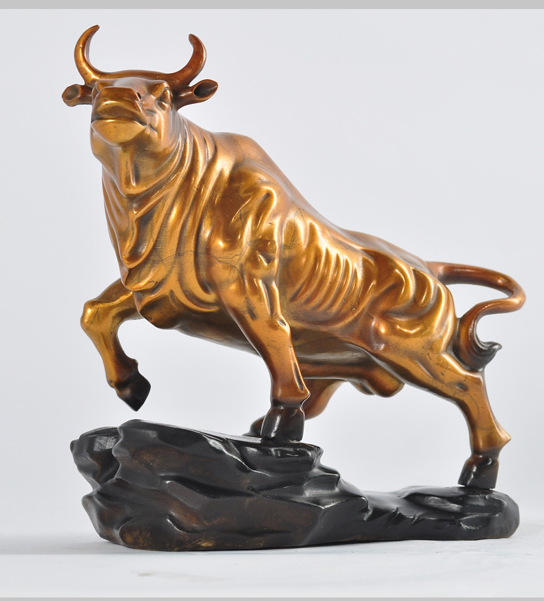 厂家批发纯铜登高黄牛摆件办公桌饰品家居生活添彩送礼很牛气