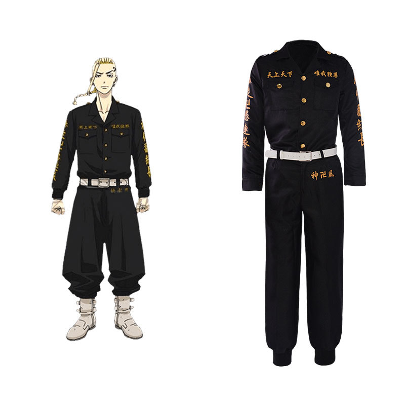 东京卍复仇者黑川伊佐那cos服天竺初代黑色特攻队灰谷龙胆cosplay