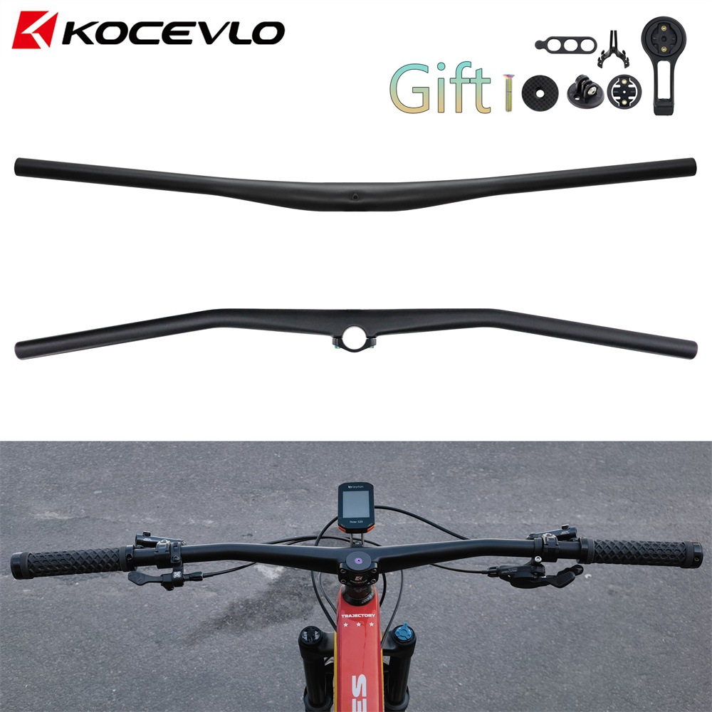 kocevlo山地自行车碳纤维一体车把横超轻越野燕把 35mm把立码表架