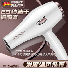 德国发型师吹风机发廊大功率家用强风冷热风蓝光负离子护发卷包邮