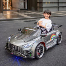 新款儿童跑车男女小孩宝宝电动车玩具汽车双驱充电童车宽体漂移车