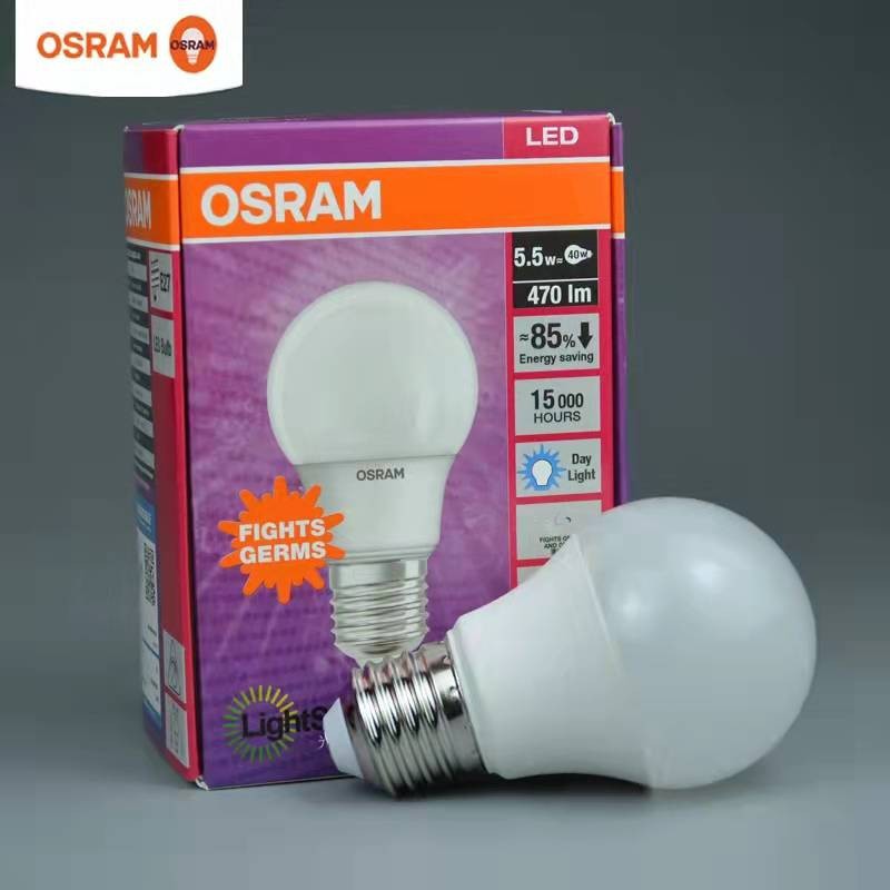 OSRAM欧司朗光触媒led灯泡新款家用超亮节能e27螺口除甲醛杀菌灯