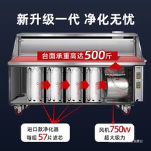 无烟净化烧烤炉商用摆摊 1.8/2.0米平吸款烧烤架净化器烧烤车