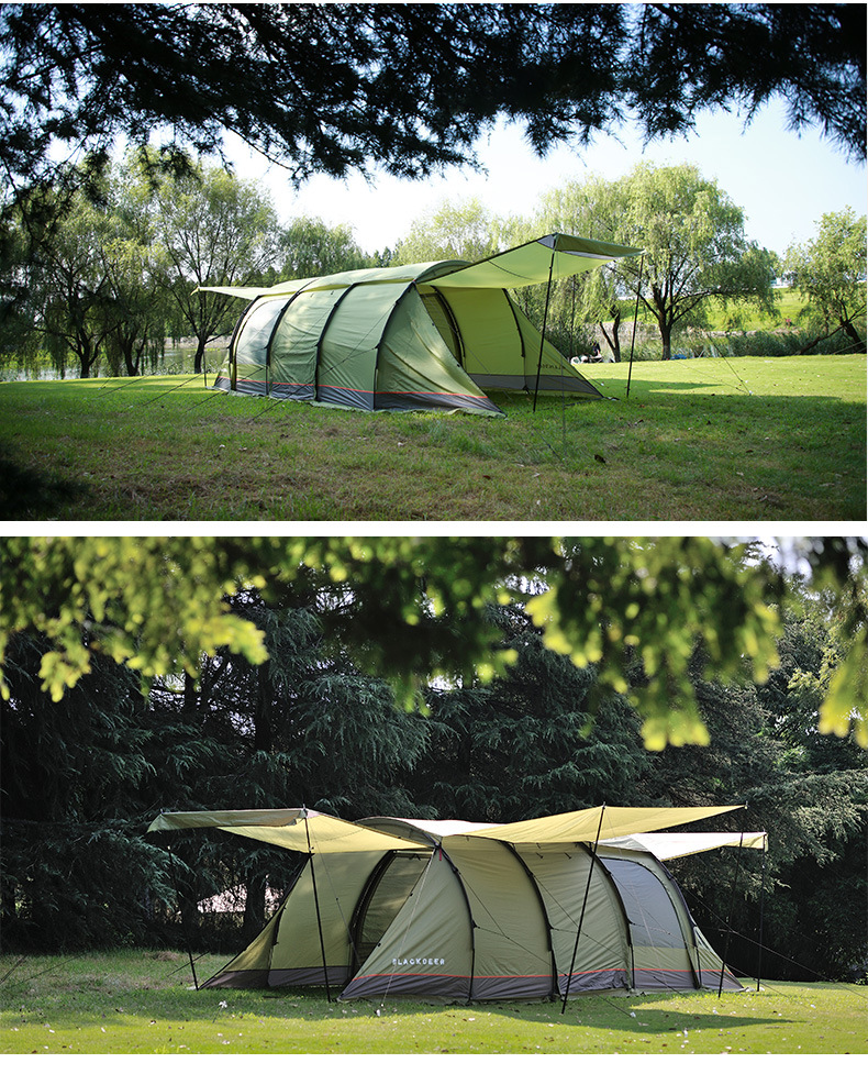 blackdeer黑鹿时空隧道帐篷 户外野餐露营两室一厅双层防暴雨帐篷