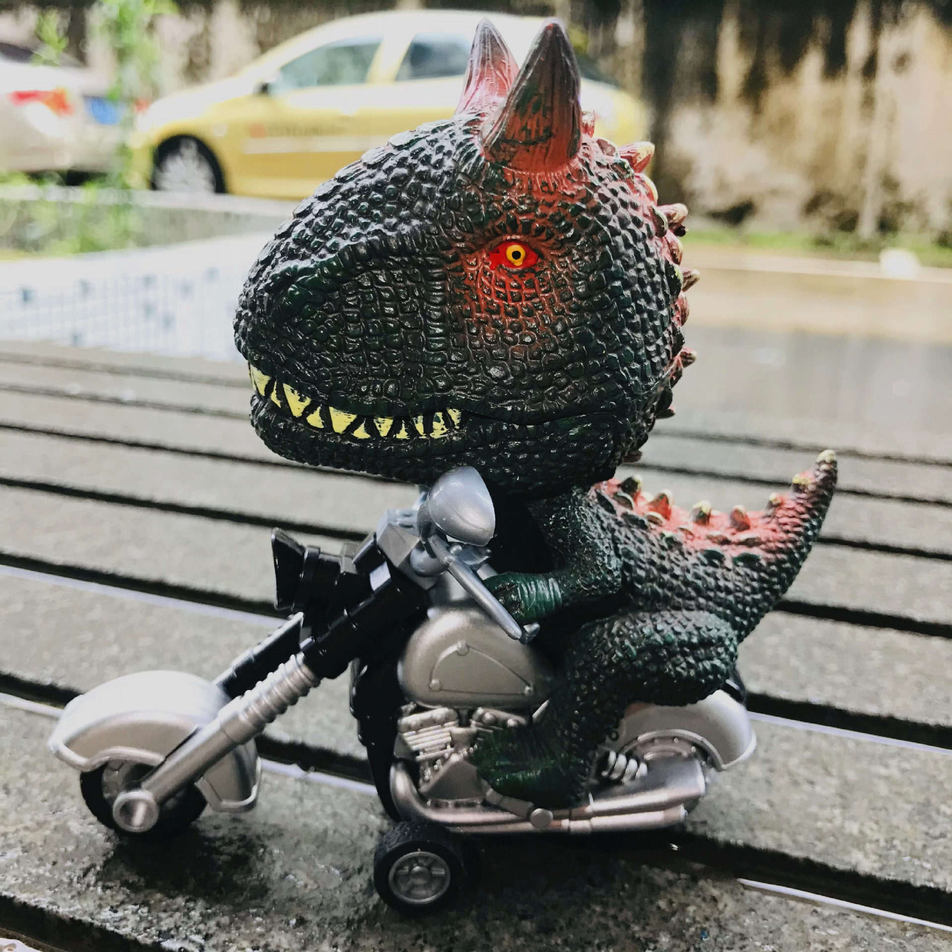 包邮跨境恐龙模型惯性摩托车玩具抖音网红同款男孩玩具车汽车批发