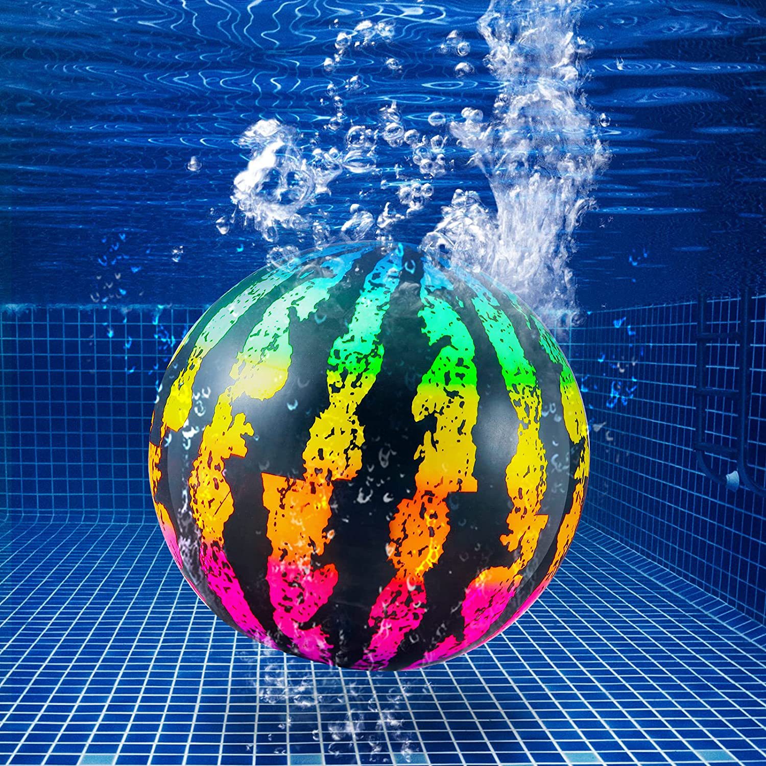 夏季新品彩虹西瓜水球水中运动玩具球西瓜球工厂加工现货销售