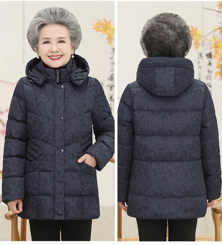 老人羽绒服女60岁70奶奶装冬装加厚中老年人女装妈妈羽绒服婆婆衣