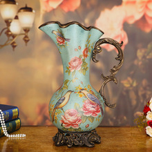 美式复古陶瓷大花瓶客厅插花花器家居装饰品餐桌欧式创意落地摆件
