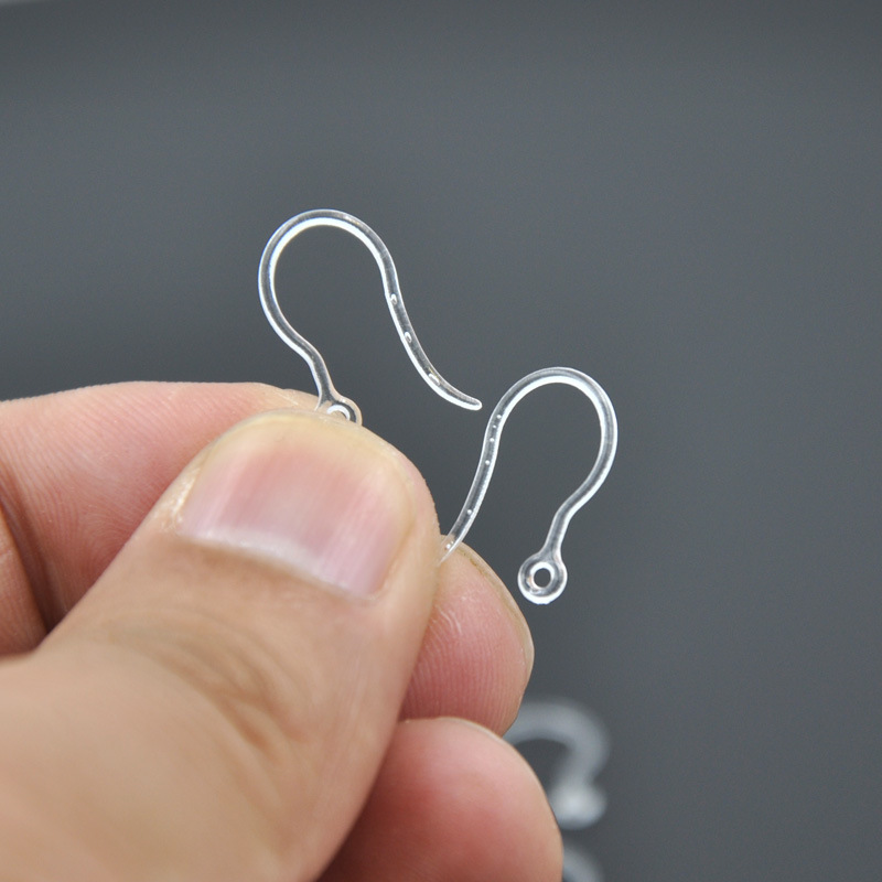 Handmade DIY Ornament Resin Transparent Plastic Earrings Hook Allergy Prevention Invisible Ear Hook Earrings Fishhook Accessories