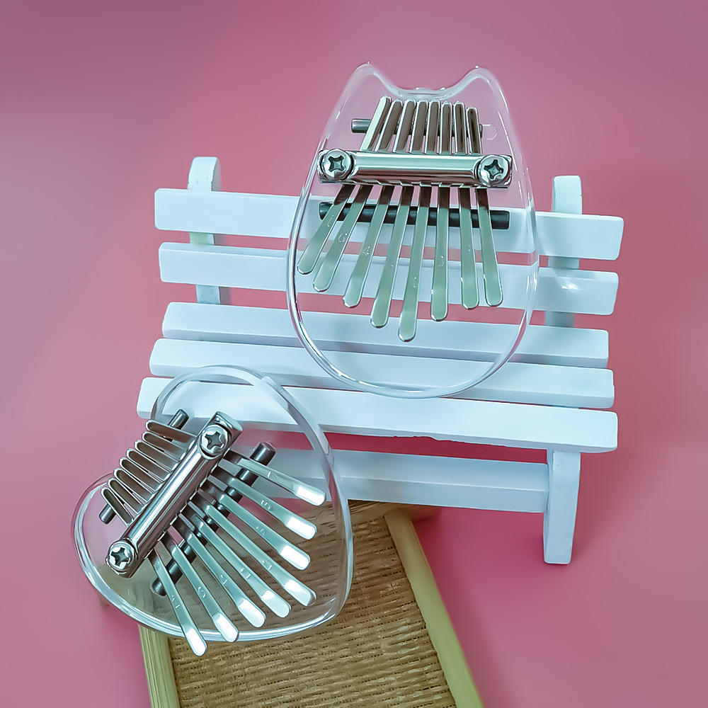 迷你小8音拇指琴水晶卡林巴透明小乐器手指琴亚克力八音kalinba琴