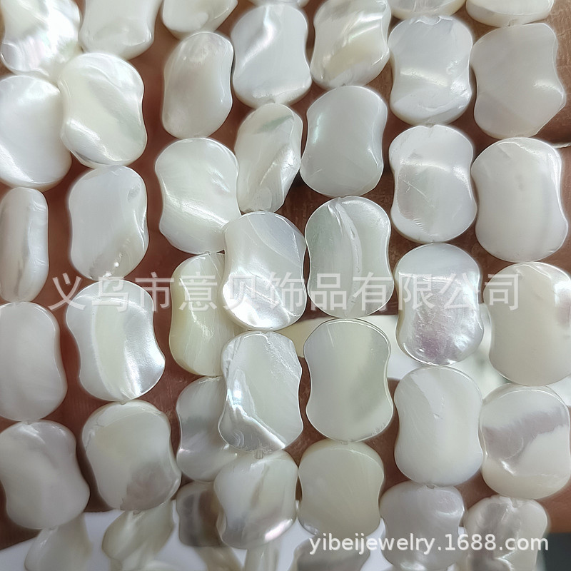 Sea Shell Horseshoe Snail Flat Bone Fritillary Beads Shuangbu Surface Geometric Shell Beads Ancient Style Hand-Made DIY Ornament Accessories