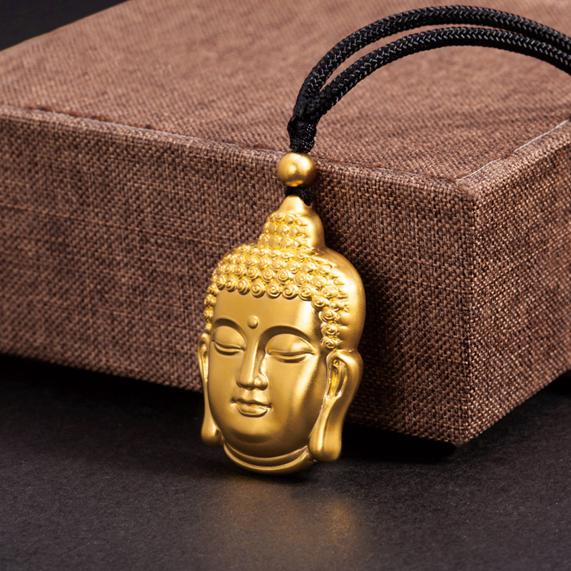古法黄金佛头吊坠足金999如来佛祖挂坠佛像项链工厂批发-阿里巴巴