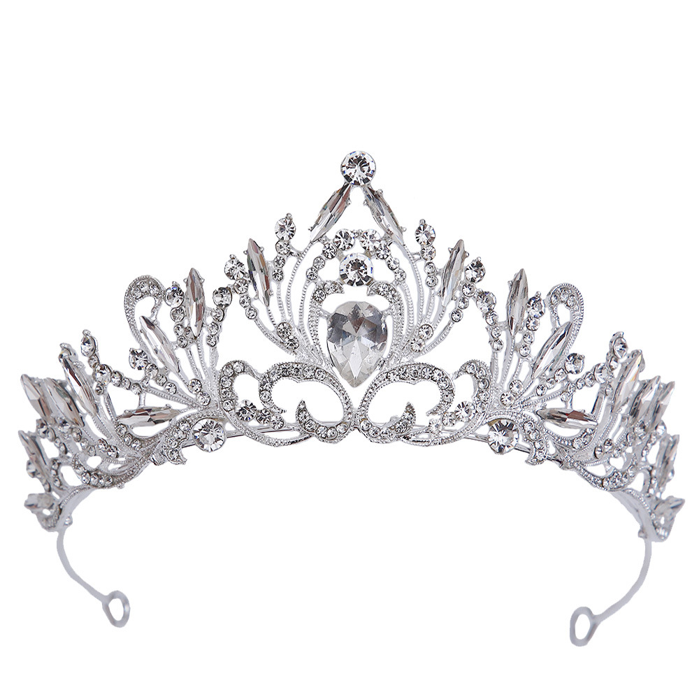 Bridal Headdress European and American Luxury New Wedding Crown Cross-Border Hot Selling Baroque Birthday Crown Hair Ornament Wholesale