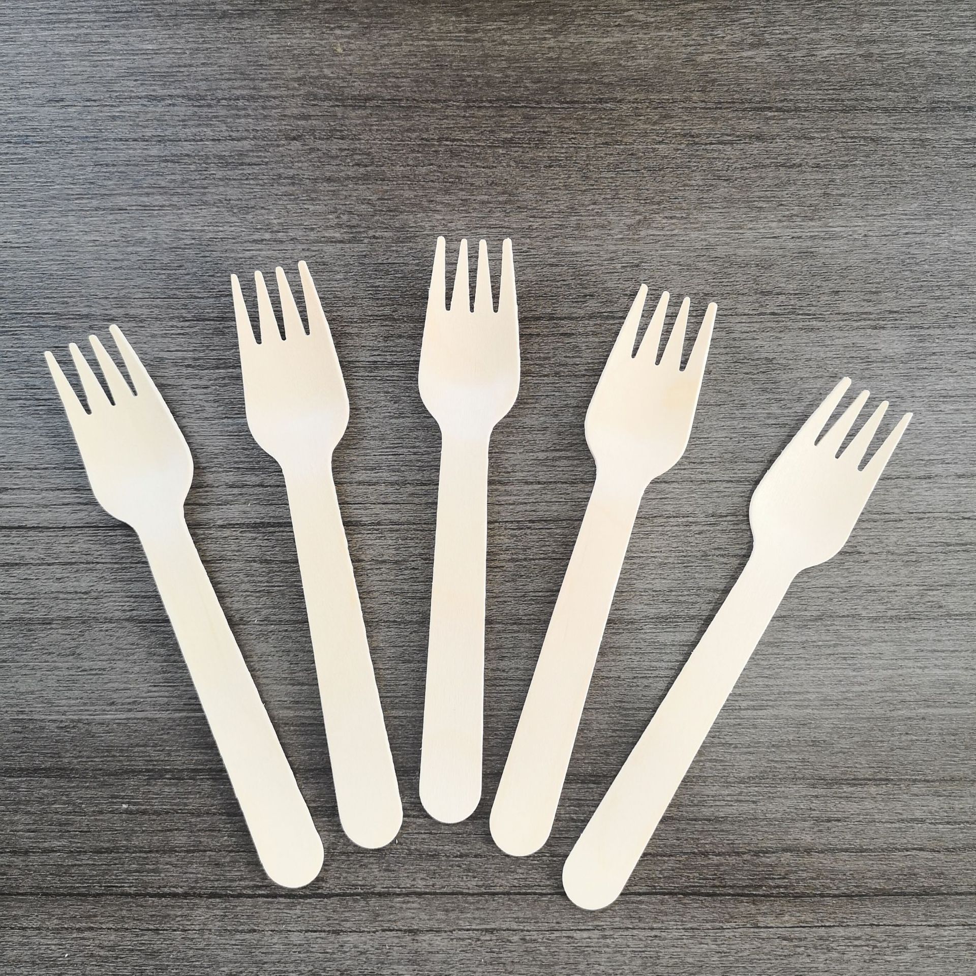 一次性桦木餐具 160mm木叉 蛋糕叉 可降解餐具