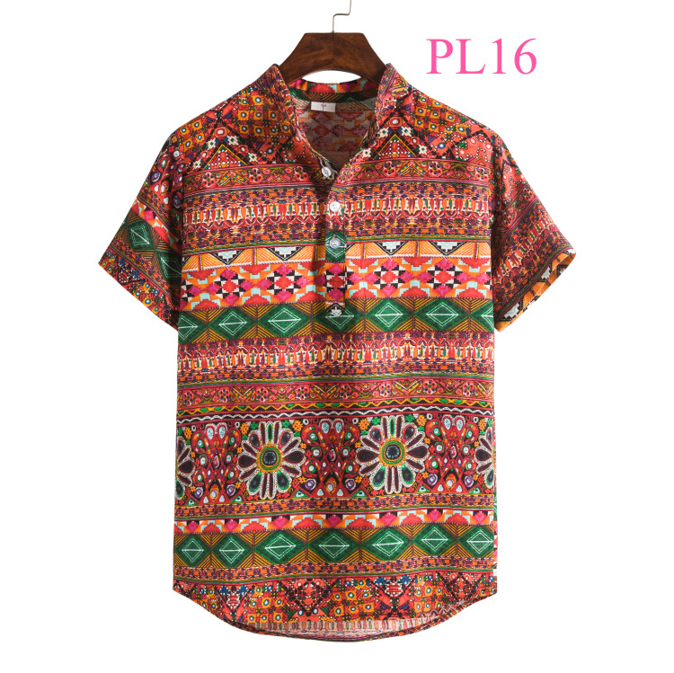 柬埔寨男装老挝泰国服装泰式缅甸服饰东南亚风情装旅游亚麻polo衫