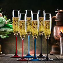 香槟杯家用高颜值欧式红杆套装红酒杯高脚杯一对起泡酒杯