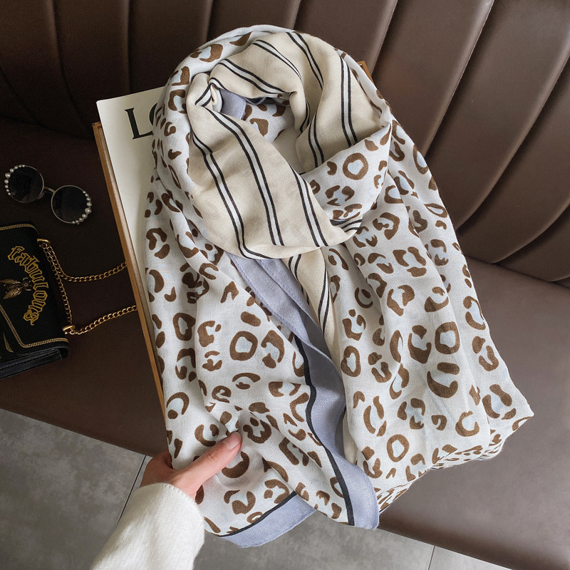 Autumn Shawl Outer Match Fashion Spring and Autumn Scarf Women's Cotton and Linen Dual-Use All-Matching Thin Winter Scarf Long Scarf