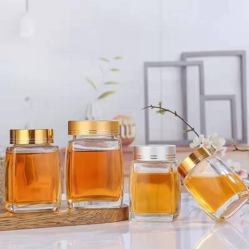 玻璃蜂蜜瓶分装密封罐头燕窝果酱瓶子1斤装蜂蜜罐方形蜂蜜玻璃瓶