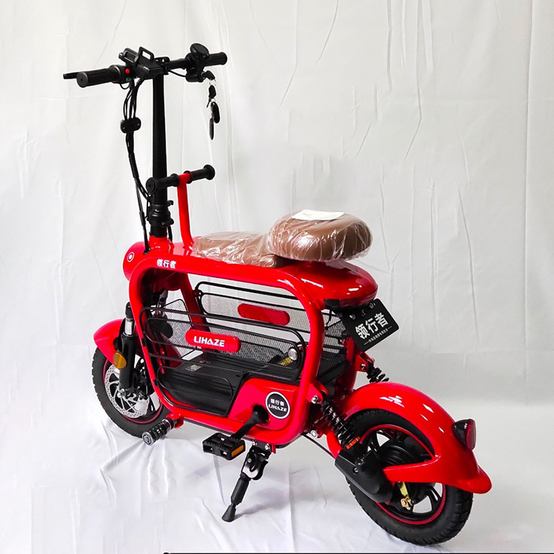 外贸订单两轮电动车领航者电动车迷你款折叠电瓶车时尚锂电车免邮