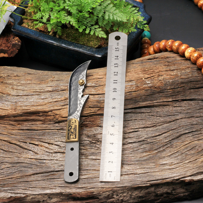 大马士革沉香刀胚 香刀胚 桌面刀胚 切纸刀胚diy手工制作180