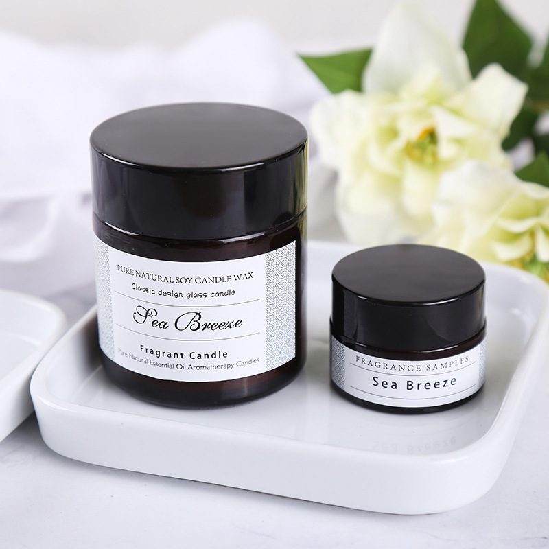 Aromatherapy Candle Candle Cup Home Smoke-Free Soy Wax Gift Black Cream Bottle Romantic Fragrance Candle Wholesale