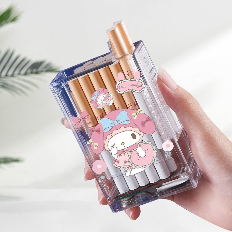 Clow M Transparent Cigarette Case Lighter Integrated Lovely Soft Cute Portable Good-looking Ins20 Pack