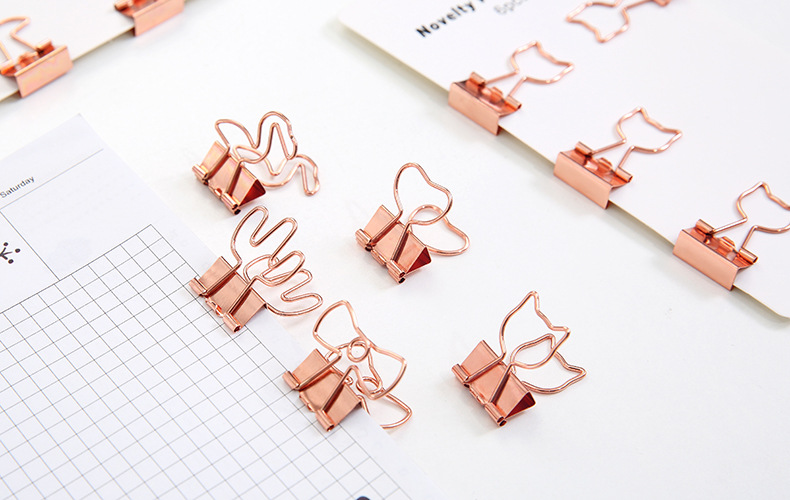 创意金属小夹子电镀炫办公夹子照片夹 创意跨境文件夹学生彩色夹