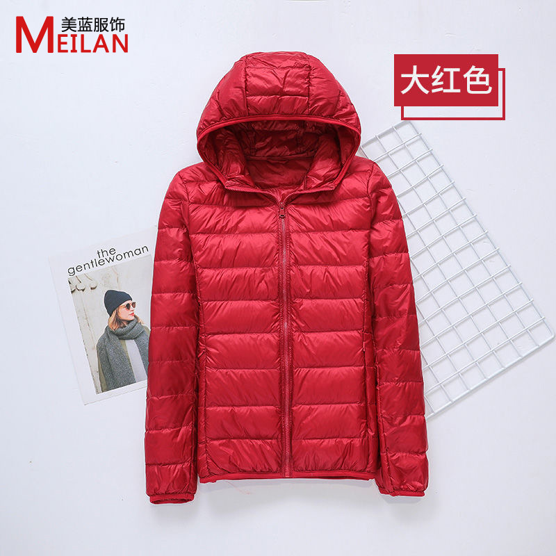 down Jacket Women's 2023 New Short Lightweight Thickened Thermal Slim Fit Korean Style White Duck down Fashionable Jacket Wholesale