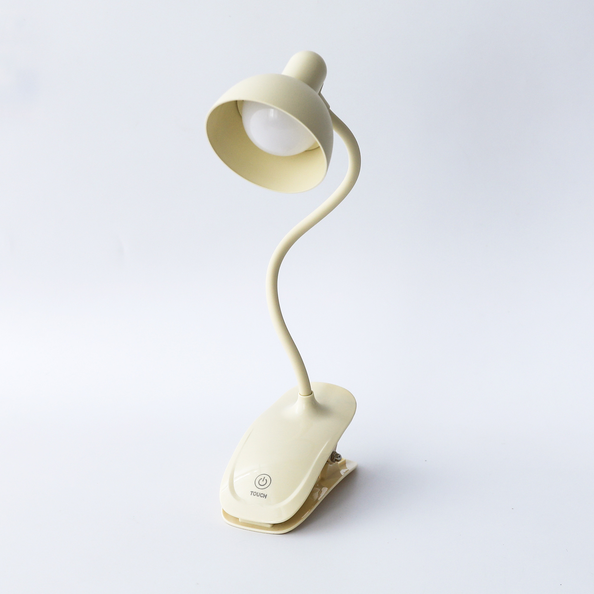 Creative Bedside-Use Reading Bedroom Desk Reading Universal Soft Arm Touch Dimming Clip Led Desk Lamp Usb Rechargeable