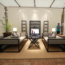 新中式罗汉床沙发实木客厅现代简约曲美万物酒店会所别墅家具
