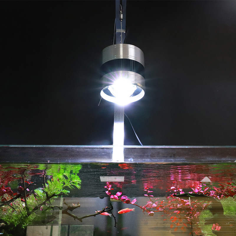 工厂直销鱼缸水草灯led全光谱支架wrgb草缸专业增艳照明透镜筒灯