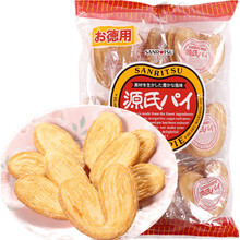 日本进口零食三立源氏蝴蝶酥爱心派千层酥饼干家庭装休闲零食240g