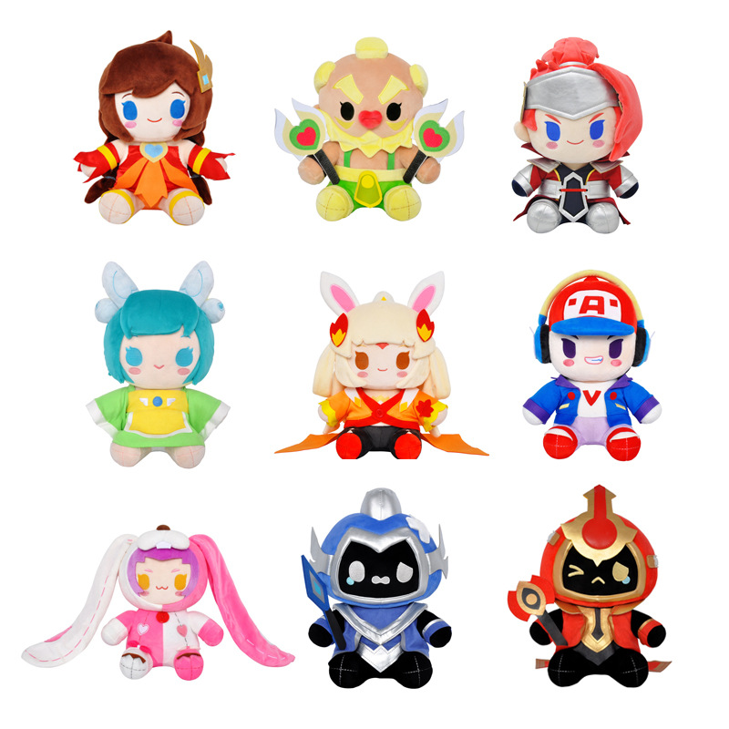 正版王者荣耀毛绒公仔玩偶花木兰蔡文姬程咬金妲己公孙离韩信李白