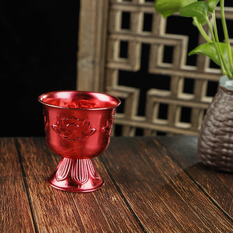 中式莲花纹金属供杯 器皿供佛佛具道教寺庙祭祀婚礼丧事用品定制