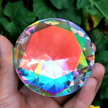 批发透明AB彩水晶钻石人造玻璃彩虹钻石尖底大小尺寸七彩宝石钻石