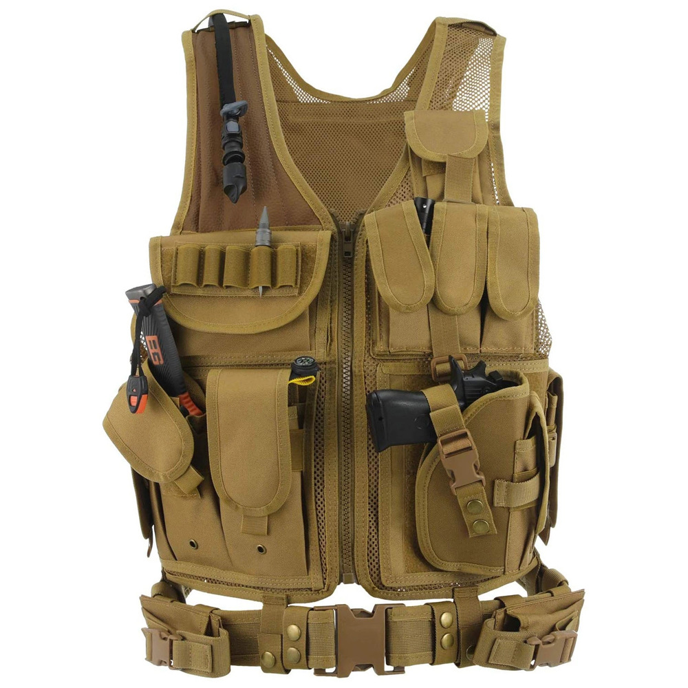 bsci工厂定制战术背心枪包 防水户外军迷战术男女射击背心包