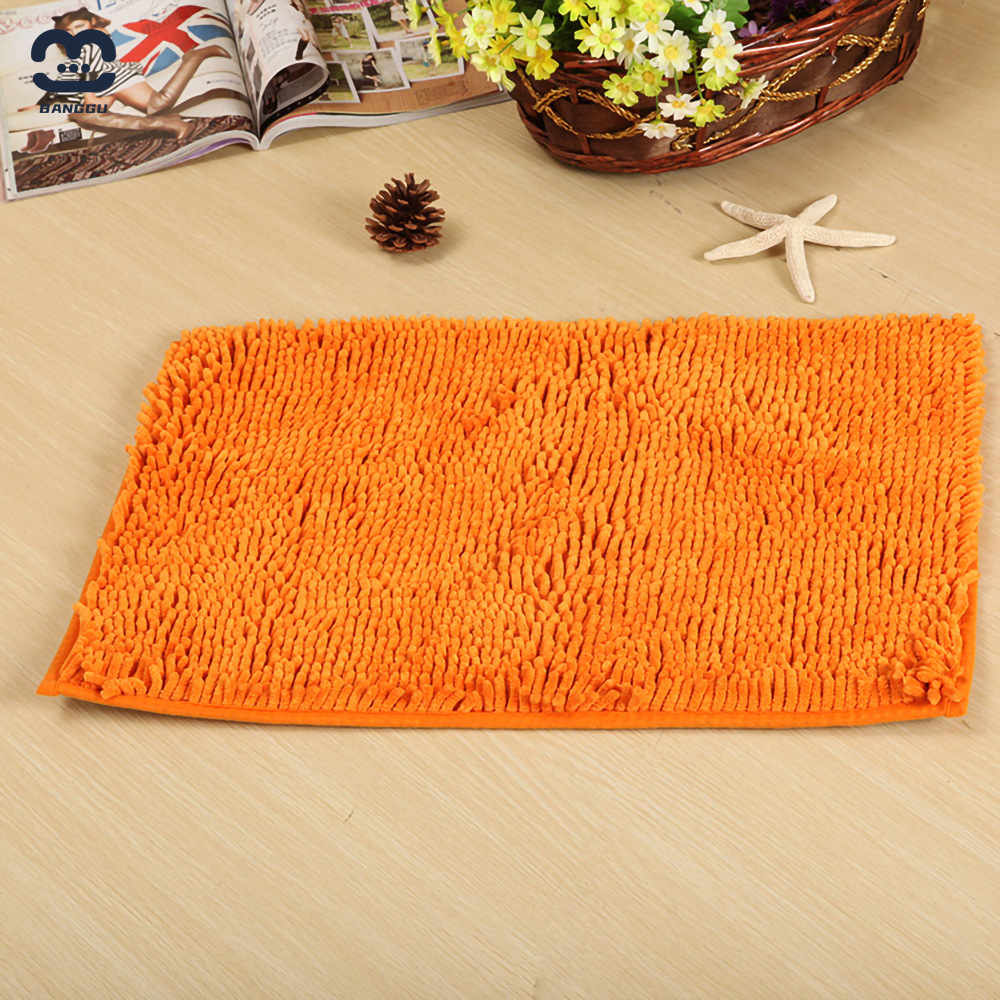 banggu厂家批发背胶防滑雪尼尔吸水地垫卫生间地毯脚垫卧室门垫