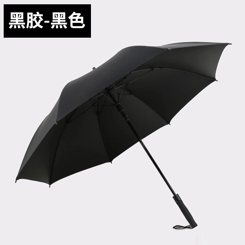 27-Inch Double-Layer Breathable Umbrella plus-Sized Long Handle Umbrella Advertising Gift Umbrella Full Fiber Straight Rod Golf Umbrella Umbrella Customization