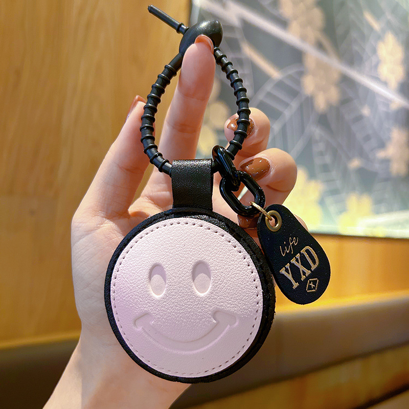 Original Design Leather Smiley Face Keychain Pendant European and American Trendy Brand Bags Ornaments Cross-Border Foreign Trade Amazon Wholesale